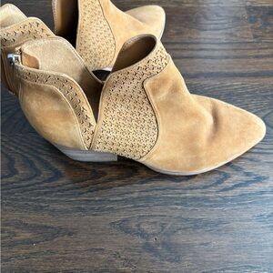 Vince Camuto Camel Suede Ankle Booties